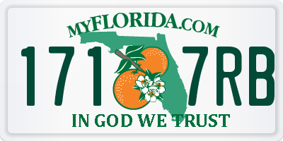 FL license plate 1717RB