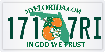 FL license plate 1717RI