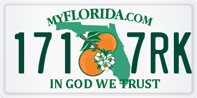 FL license plate 1717RK