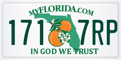 FL license plate 1717RP