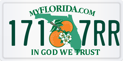 FL license plate 1717RR