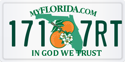 FL license plate 1717RT