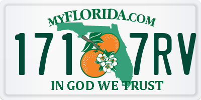 FL license plate 1717RV