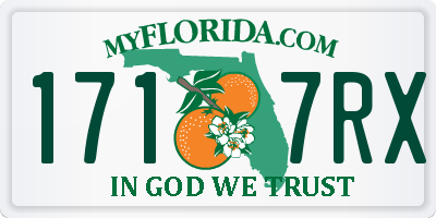 FL license plate 1717RX