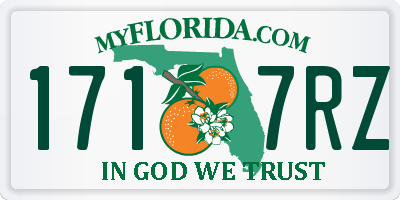 FL license plate 1717RZ