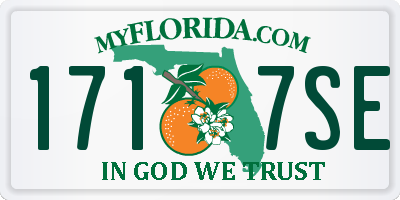 FL license plate 1717SE