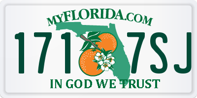 FL license plate 1717SJ