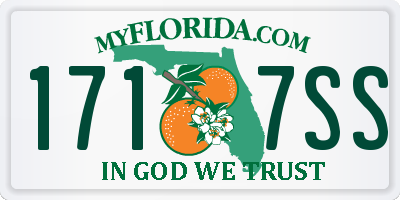 FL license plate 1717SS