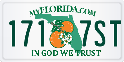 FL license plate 1717ST