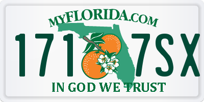 FL license plate 1717SX
