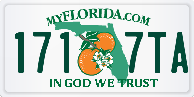 FL license plate 1717TA
