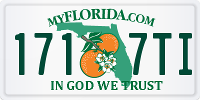 FL license plate 1717TI