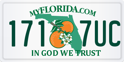 FL license plate 1717UC