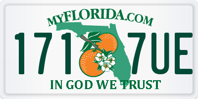 FL license plate 1717UE