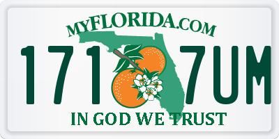 FL license plate 1717UM