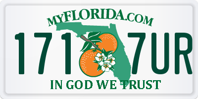 FL license plate 1717UR