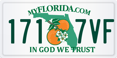 FL license plate 1717VF