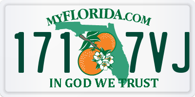 FL license plate 1717VJ