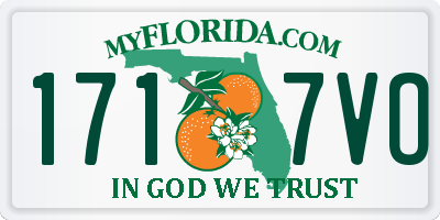 FL license plate 1717VO