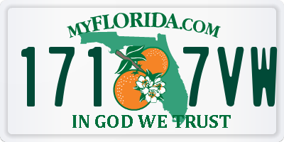 FL license plate 1717VW