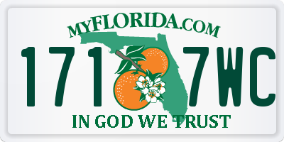 FL license plate 1717WC