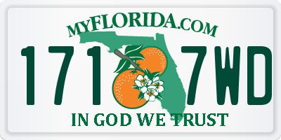 FL license plate 1717WD