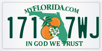 FL license plate 1717WJ