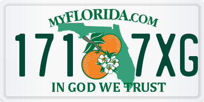 FL license plate 1717XG