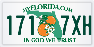 FL license plate 1717XH
