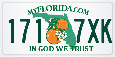 FL license plate 1717XK