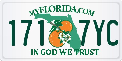 FL license plate 1717YC
