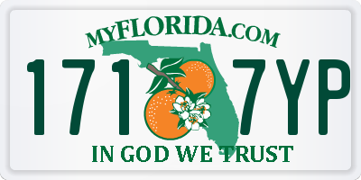 FL license plate 1717YP
