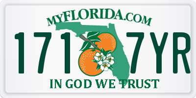 FL license plate 1717YR