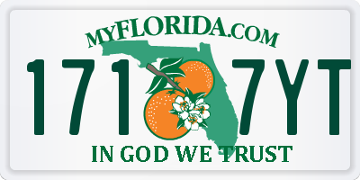 FL license plate 1717YT