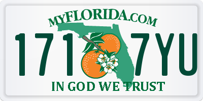 FL license plate 1717YU