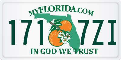 FL license plate 1717ZI