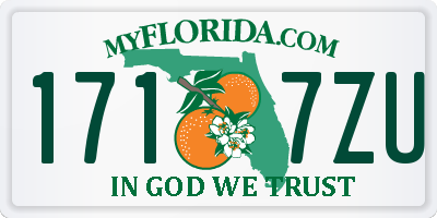 FL license plate 1717ZU