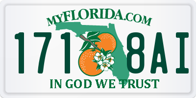 FL license plate 1718AI
