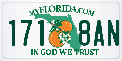 FL license plate 1718AN
