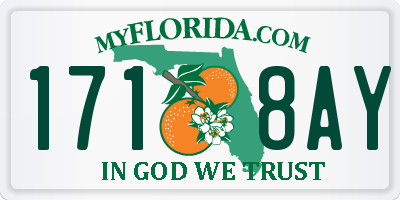 FL license plate 1718AY