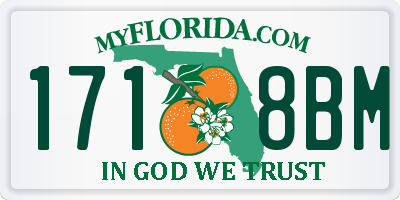 FL license plate 1718BM
