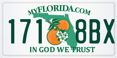 FL license plate 1718BX
