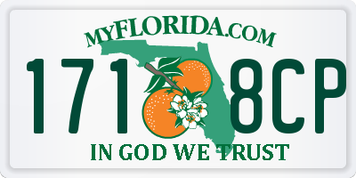 FL license plate 1718CP