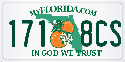 FL license plate 1718CS