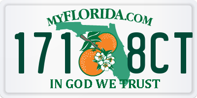 FL license plate 1718CT