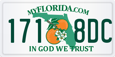 FL license plate 1718DC