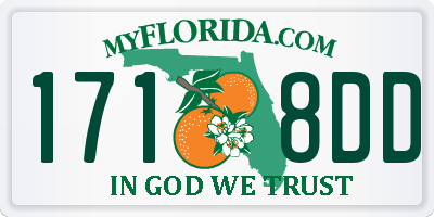 FL license plate 1718DD