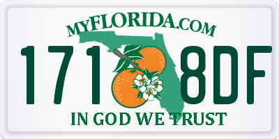 FL license plate 1718DF