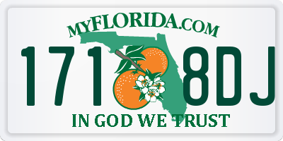 FL license plate 1718DJ
