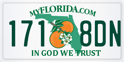 FL license plate 1718DN